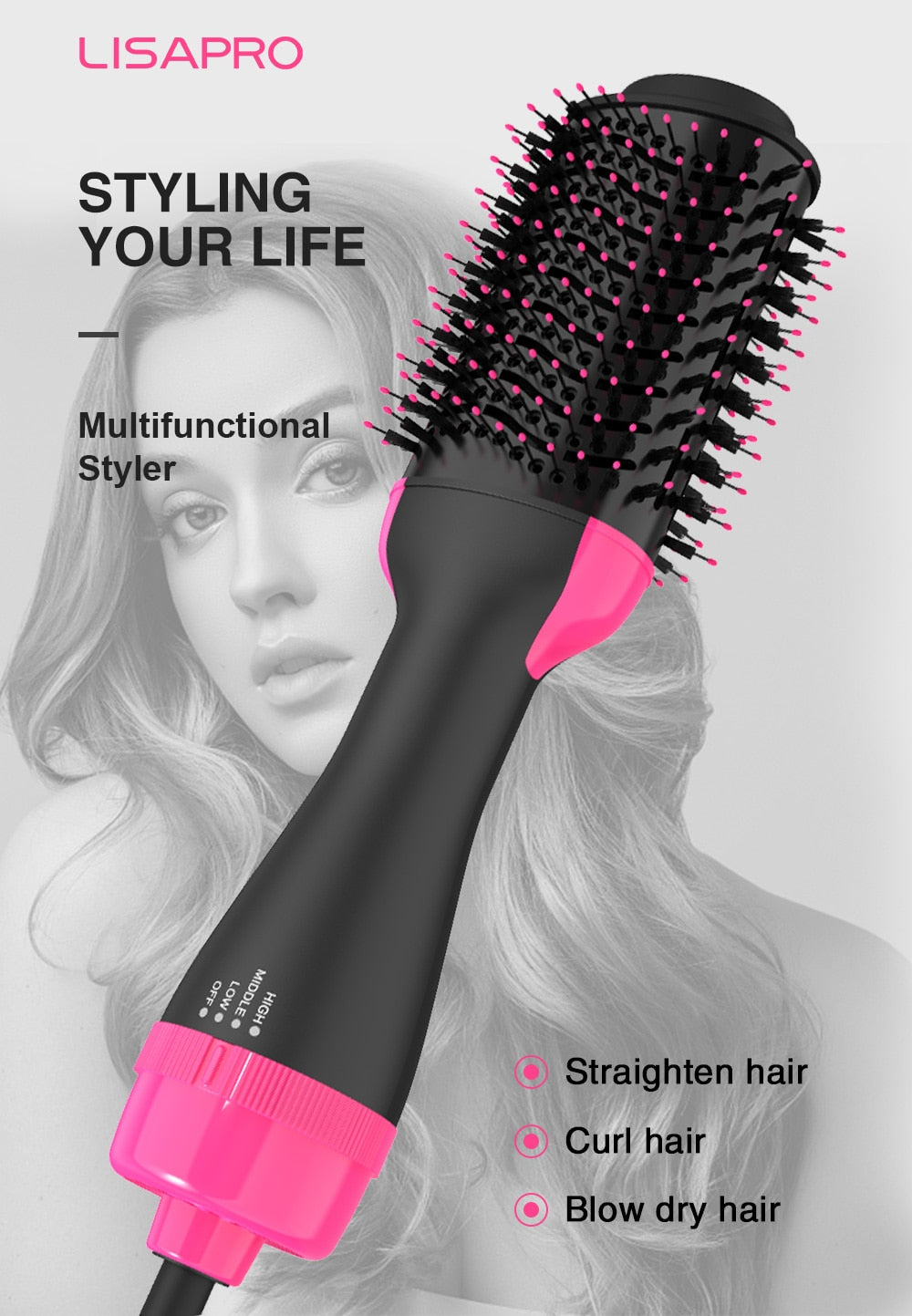 AirGlam ™ - Sèche cheveux Brosse